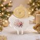 Handmade epoxy resin goat Christmas ornament created with alcohol ink techniques