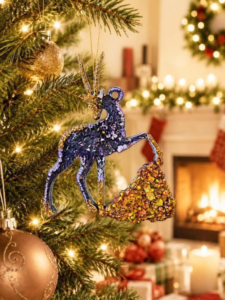 Christmas antelope ornament symbol of prosperity and good fortune