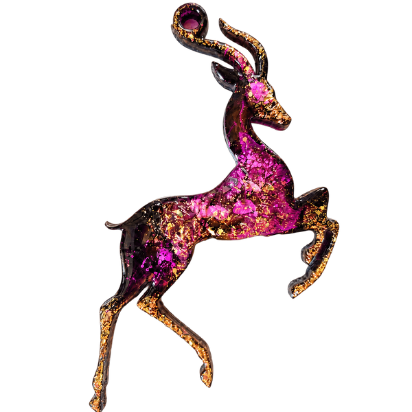 Epoxy resin deer ornament for Christmas tree