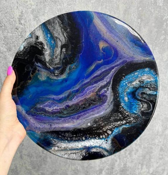 Unique coffee table made of epoxy resin Galaxy
