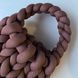 Handmade сумка у шоколадному кольорі з об&rsquo;ємними косами.