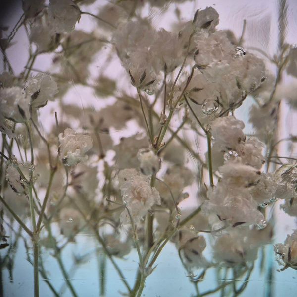 Handmade epoxy resin candle holders with flowers