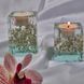 Handmade epoxy resin candle holders with flowers