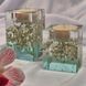 Handmade epoxy resin candle holders with flowers