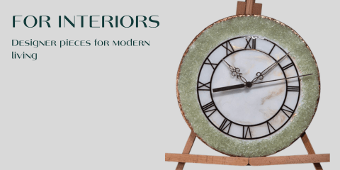Designer wall clock by Desire Art for modern interiors, home decor collection
