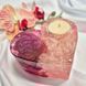 Handmade epoxy resin candle holder with flowers