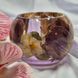 Handmade epoxy resin candle holder with flowers