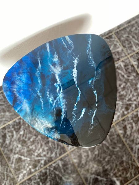 Unique epoxy resin coffee table Depth